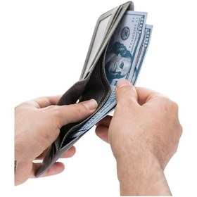 Resim Bouletta Pier Deri Erkek Cüzdan Gri 