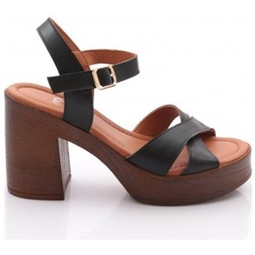 Resim Dgn 2029 Kadin Topuklu Sandalet Siyah 