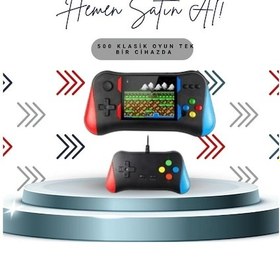 Resim Ceylan Adam X7m Vintage 3.5 İnç 500 Ü 1 Arada Klasik Oyun Konsolu 