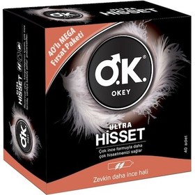 Resim Okey Ultra Hisset Prezervatif 40'lı 