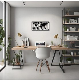 Resim Şık Metal Tablo Dünya Haritası 2 Metal Duvar Tablosu Harita 