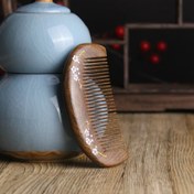 Resim Sandal Ağacı Cep Tarak - Ultra İnce Diş, Statik Olmayan, Kene Giderme, Sakal ve Saç Şekillendirme Aracı, Çiçek Detaylı Dayanıklı Ahşap Tasarım, Günlük Kullanım İçin Mükemmel, Kene Giderme Aracı | Çiçek Detaylı Tarak | Dayanıklı Ahşap Tarak 