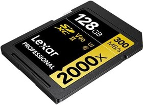 Resim Lexar 128GB Professional 2000x SDHC UHS-II cards, up to 300MB/s read 260MB/s write C10 V90 U3 