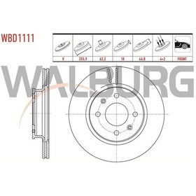 Resim Walburg-wbd1111 - Fren Dıskı On Havalı 4 Bjn 255,9 18 62,2 46,6 