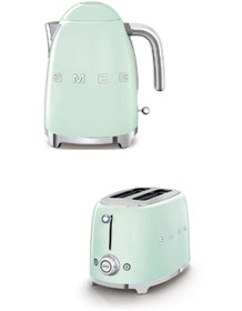 Resim Smeg Pastel Yeşil Kettle Ve 2x1 Ekmek Kızartma Makinesi Seti Klf03-tsf01pgeu 