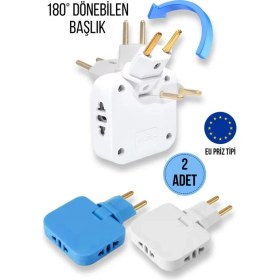 Resim Dempower Katlanabilir 3 Girişli Çoklu Priz Adaptörü 