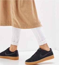 Resim Nike Womens Court Royale 2 Suede Kadın Siyah Spor Ayakkabı 