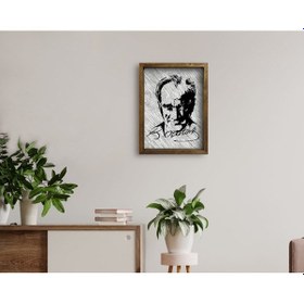 Resim Bk Home Atatürk Tasarımlı Doğal Masif Ahşap Çerçeveli Tablo 45X65 (551057826) 