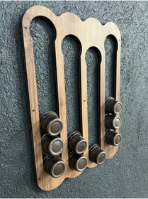 Resim LandiWork Tchibo Cafissimo Kapsül Kahve Tutucu, Ahşap Oval Tchibo Cafissimo Pod Kahve Depolama 