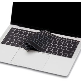 Resim Laptop Macbook Air 13INÇ Klavye Koruyucu (Us To Tr) Touchid&apos;li A1932 ile Uyumlu Siyah 