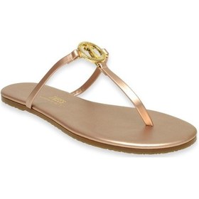 Resim Tkees Tk-2112 Klasik Tokali Parmak Arası Bronz Kadın Terlik Bronz 