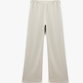 Resim Koton Rahat Kalıp Standart Bel Dokulu Bol Paça Pijama Altı Gri 6wlk40017mk Gri 