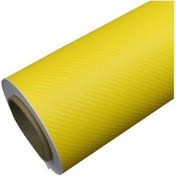 Resim Sarı Karbon Kaplama Folyosu 127 Cm X 