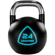 Resim LP8042-24 24 KG Çelik Müsabaka Siyah Kettlebell Livepro