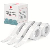 Resim 3/8" X 1 1/2" (12mm X 40mm) Phomemo D30 Termal Kendinden Yapışkanlı Etiket, Siyah Üzerine Beyaz, 160 Etiket/Rulo, 3 Rulo, Pilsiz, Elektronik Bileşen veya Anakart Yok, Phomemo Q30 Q30S Q31 Q32 D30 D35 Etiket Yazıcısı ile Uyumlu, Ev, Ofis, Okul için 