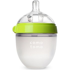 Resim Comotomo Antikolik Yavaş Akışlı Silikon Biberon 150 ML - Yeşil 