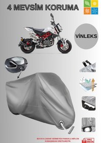 Resim AutoEN BENELLİ TNT-125 VİNLEKS (PREMİUM) ARKA ÇANTA KİLİT UYUMLU MOTOR BRANDASI LÜKS KALİTE-GRİ 