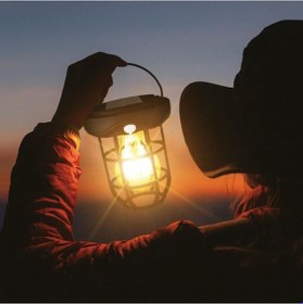 Resim Buffer Solar Kamp Feneri Güneş Enerjili, Otomatik Şarj Ve Gece Işığı, Taşınabilir Ve Asılabilir Led Dış Mekan Lamba 