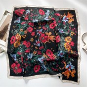 Resim Fernca1 Çizgili Eşarp Ipek Eşarp 70CM Küçük Kare Kafa Bandı Saç Türbanı Kravat Çanta (Yurt Dışından) 