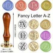 Resim 1 adet, A-Z Alfabe 26 Harf Balmumu Mühür, Vintage Retro DIY Alfabeler Mühürleme Scrapbooking Düğün Kartpostal Zarf Hobisi El Sanatları Dekor Kart Davetiye Fotoğraf 