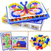 Resim 296 Parça Karışık Renkli Mantar Çivi Pano Eğitici Yapı Taşları, Kreatif DIY Çivili Bulmaca Oyuncakları 3D Oyun, 3 Yaş ve Üzeri Çocuklar İçin Doğum Günü Noel Parti Hediyesi, Parti Oyunu,Yaratıcı Etkinlik,Eğlenceli Tasarım,Eğlenceli Öğrenme,Dayanıklı Tuğlalar,Aile Eğlencesi 