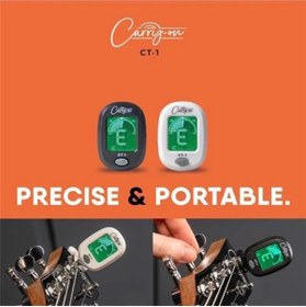 Resim AyrStore Carry on CT 1 kromatik akort cihazı, gitar, bas, ukulele C için, döner LCD ekranlı, siyah 