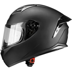 Resim Pilot Flex Sv Mat Siyah Kapalı Motosiklet Kaskı 