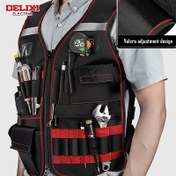 Resim DELIXI Elektrikli Alet Yeleği, 17 Cep, Tüm Amaçlar İçin Ağırlık Dağıtan İş Yeleği, Marangoz, Elektrikçi, Ahşap İşçisi, İnşaat İşçisi 