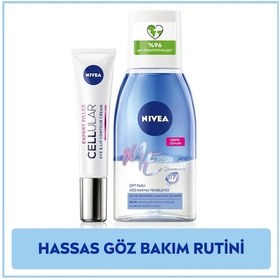 Resim Nivea Çift Etkili Göz Makyaj Temizleyici 125 ML + Cellular Dolgunlaştırıcı Göz Bakım Kremi 15 ML 