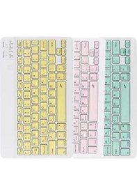 Resim Bfs Bluetooth Şarj Edilebilir Mini Q Klavye Kablosuz Taşınabilir 