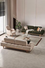 Resim Eymense Rich Sırt Kol Mekanizmalı Koltuk Takımı 3+3+1 