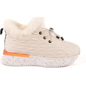 Resim Guja 24k326 Kalın Taban Kapitoneli Kürklü Kadın Kar Botu Bej 