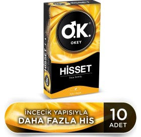 Resim Okey Prezervatif 3'lü Paket Hisset - Rötar - Sımsıkı 