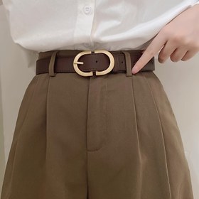 Resim 1 adet Kadınlar için İnce Kesim Çiftli D-Şekilli Alaşımlı Tokalı Kemer - Günlük İşe Gidiş-Geliş, Üniversite ve Rahat Geziler İçin Casual Sokak Stili, Modern Aksesuar, Şık Tasarım 