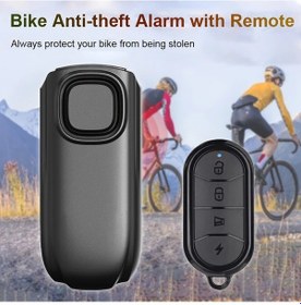 Resim Xuweiwei Siyah 113db Menzil 50m Elektrikli Bisiklet Motosiklet Golf Arabası İçin Uzaktan Kumandalı Hırsızlık Alarmı 
