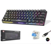 Resim HADRON G509B Kablolu Oyuncu Mini Klavye Mekanik Blue Switch Rgb Q Siyah 