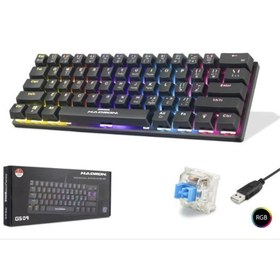 Resim HADRON G509B Kablolu Oyuncu Mini Klavye Mekanik Blue Switch Rgb Q Siyah 