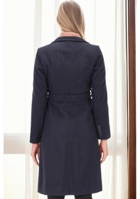 Resim Z6765 Dewberry Bayan Palto-lacivert-2 Lacivert-2 