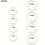 Resim 12 adet DIY El Sanatları Badji Kiti ile Pinleme (2.49cm/3.71cm/4.39cm/5.79cm/7.49cm/3.71 cm+5.79 cm) - Dayanıklı Akrilik, Şeffaf Tasarım, Dikiş Projeleri, DIY El Sanatları için İdeal | Şeffaf Tasarım | Dayanıklı Akrilik 