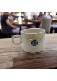 Resim Altın Yaldız Göz Nazar Fincan Mug 