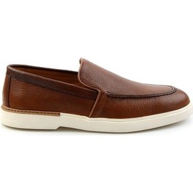 Resim Bambi Taba Hakiki Deri Erkek Loafer Ayakkabı E01395425640 Taba 