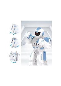 Resim Uzaktan Kumandalı Robot El Sensörlü Şarjlı Led Işık Moonwalk Yürüyen Akıllı Robot 19 Fonksiyon 
