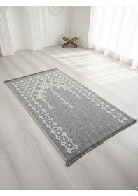 Resim My Evilla Seccade Hafif Katlanabilir Yıkanabilir Namazlık Şık Motifli Çeyizlik Ve Hediyelik Gri 3 Gri 