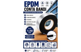 Resim Adil Epdm - 1*40 mm Kendinden Yapışkanlı Kapı Pencere Bandı Serıt Conta (10 Mt) 
