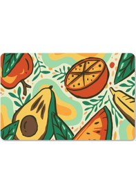 Resim Dijital Baskılı Kapı Önü Paspas Ev İçi Ve Dışı İçin Banyo Lavabo Balkon Mutfak İçin Ve Yıkanabilir Turuncu 