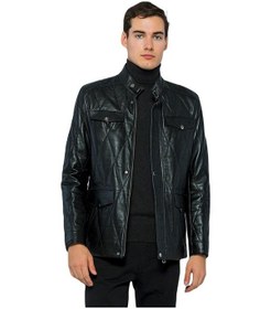 Resim Basics&more Erkek Cepli Kapitoneli Deri Ceket - Ronaldo 001 