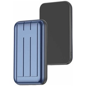 Resim 5000 Mah Magsafe Powerbank 15w Kablosuz Hızlı Şarj Led Göstergeli, Usb Çıkışlı Ve Type-c Girişli Mavi 