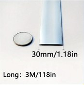 Resim Willowhaven 30mm X 3m Evrensel Otomobil Kapı Pencere Şerit Krom Kaplama Solmaz Süs Bandı 