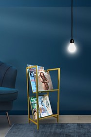 Resim 3art Metal Dekoratif Metal Gazetelik / Dergilik / Metal Kitaplık - Düzenleyici 