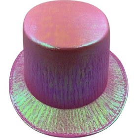 Resim Pembe Lüks Helogramlı Sihirbaz Şapka 28x15 Cm 